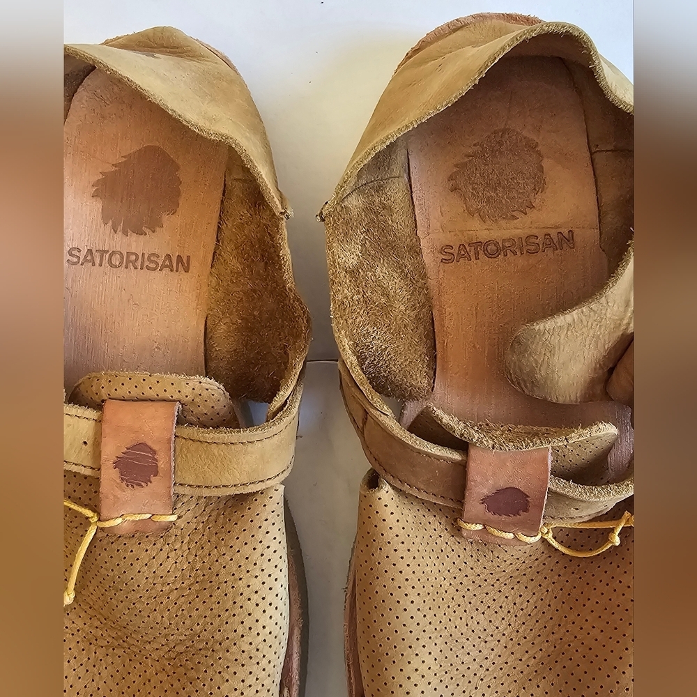 Satorisan Unisex Microperforated Benirras Loden Tan Sandals Size 8.5 - Picture 6 of 14